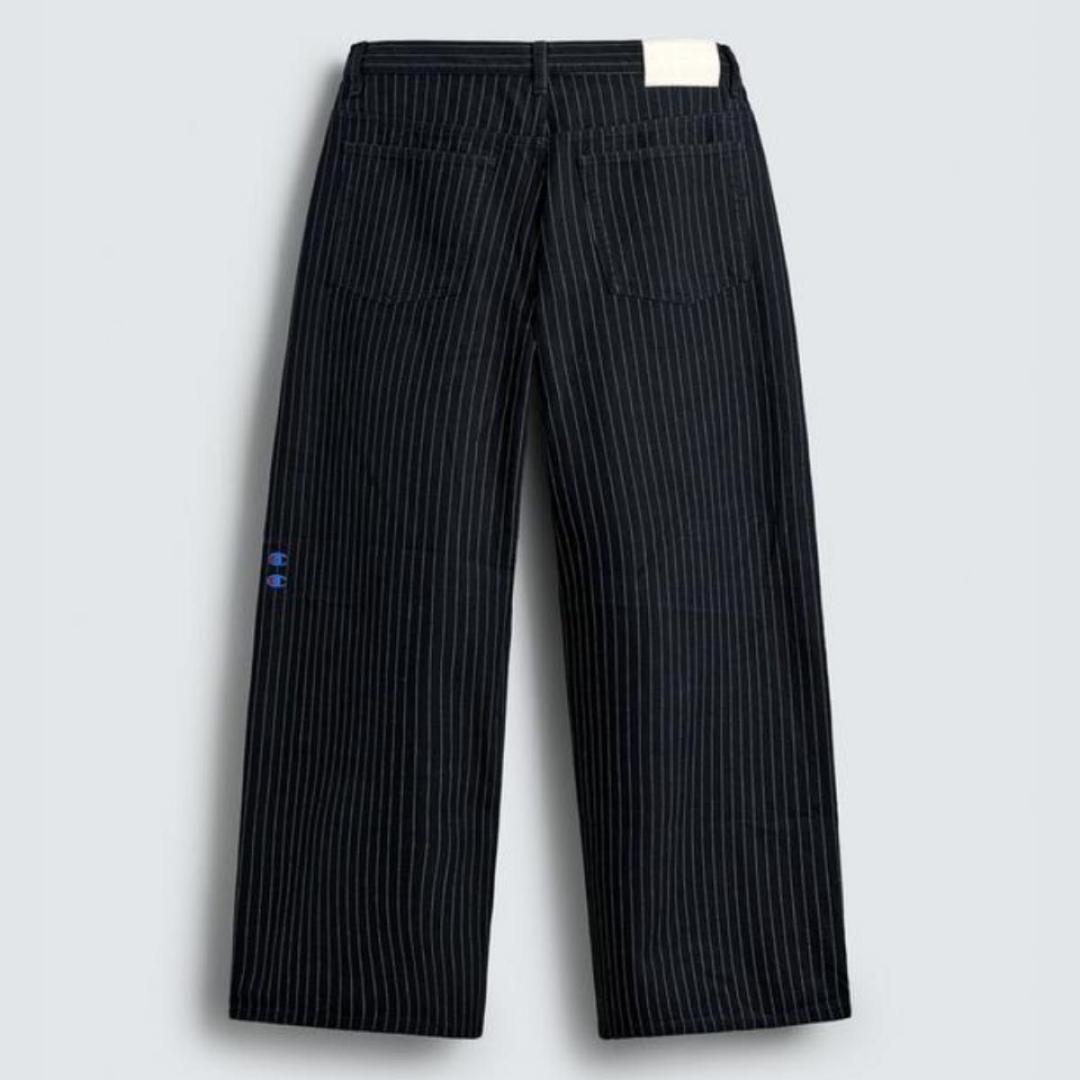 CHAMPION X ZARA ストライプ バギーフィットジーンズ 36サイズ