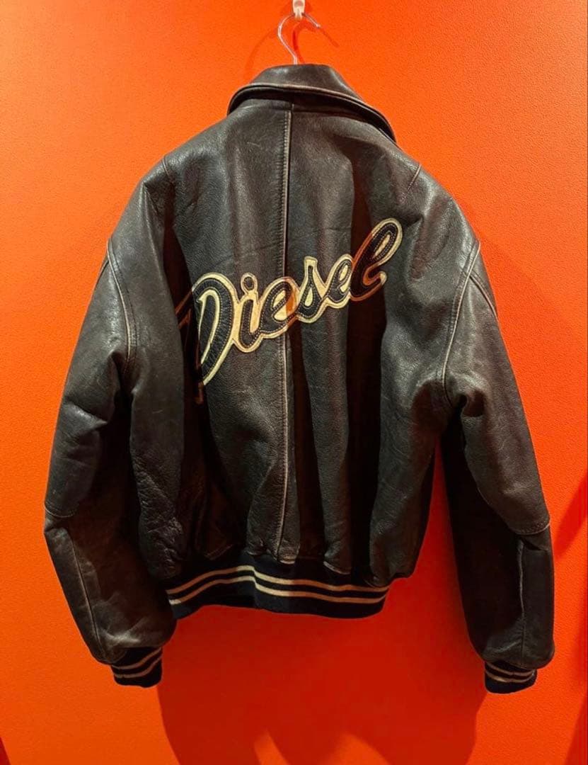 diesel スタジャン　80s 希少　レザー　ジャケット