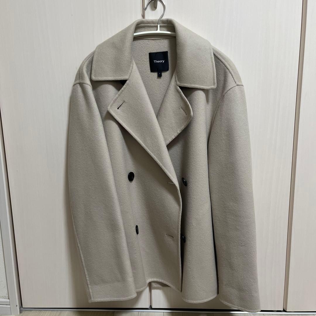 セオリー　ダブルフェイス　カシミア混ピーコート