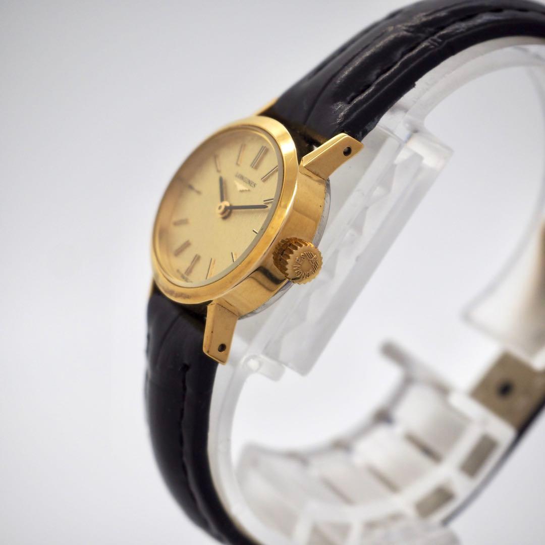 736 稼働【美品】LONGINES 時計　手巻き ゴールド レディース　希少