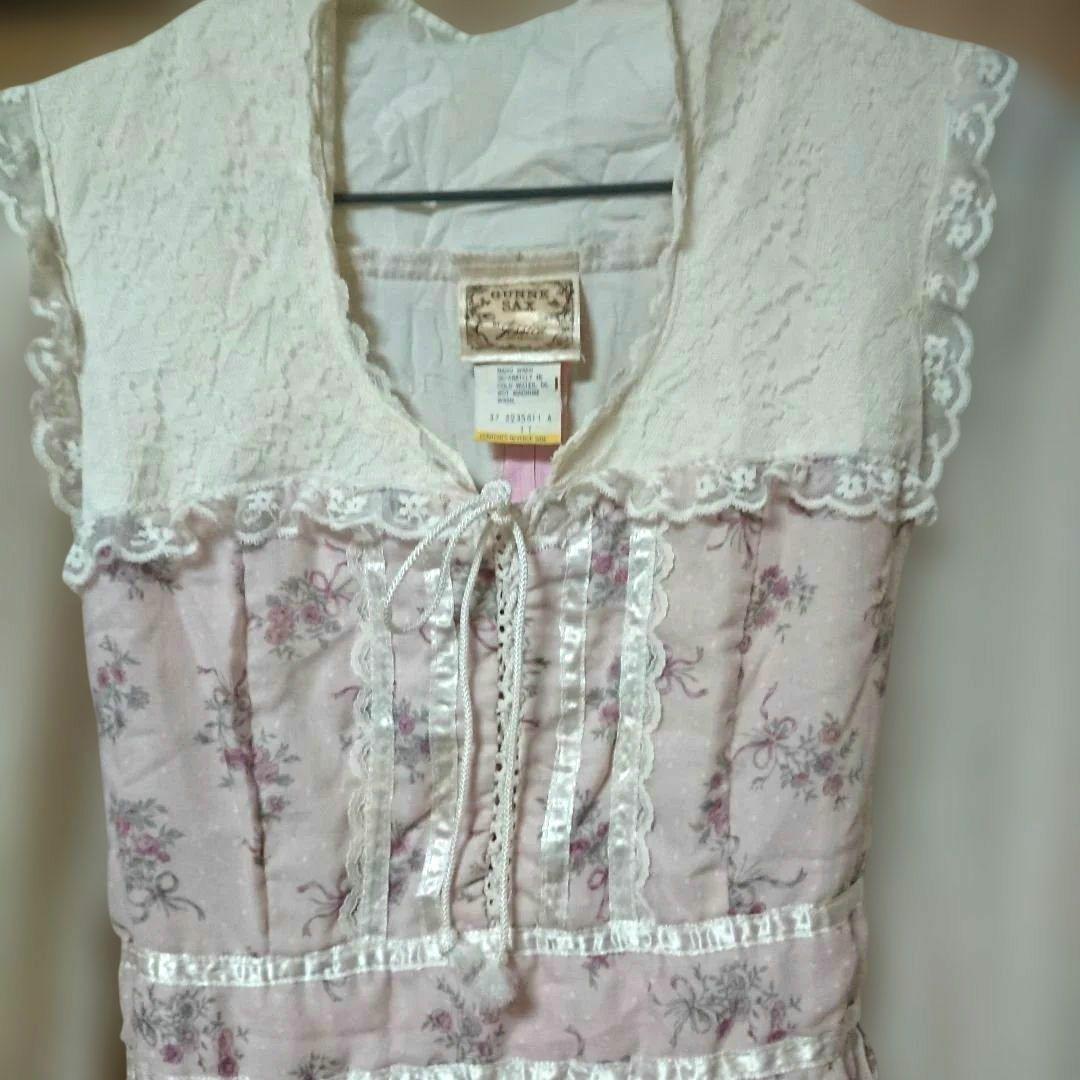 ガニーサックス Gunne Sax 花柄 ワンピース ヴィンテージ