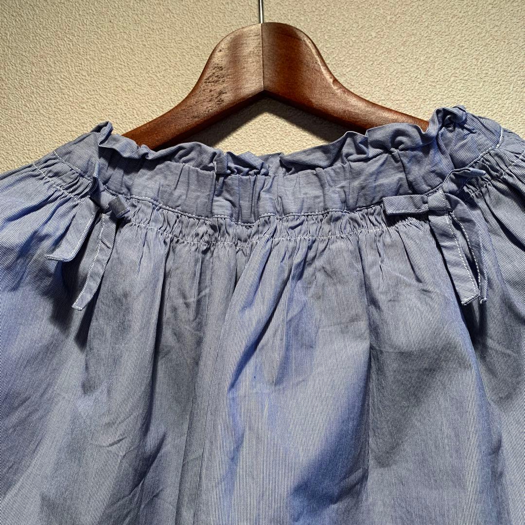 ③スカート140水色・ノースリーブ　ライトグレー150 ・Tシャツネイビー150