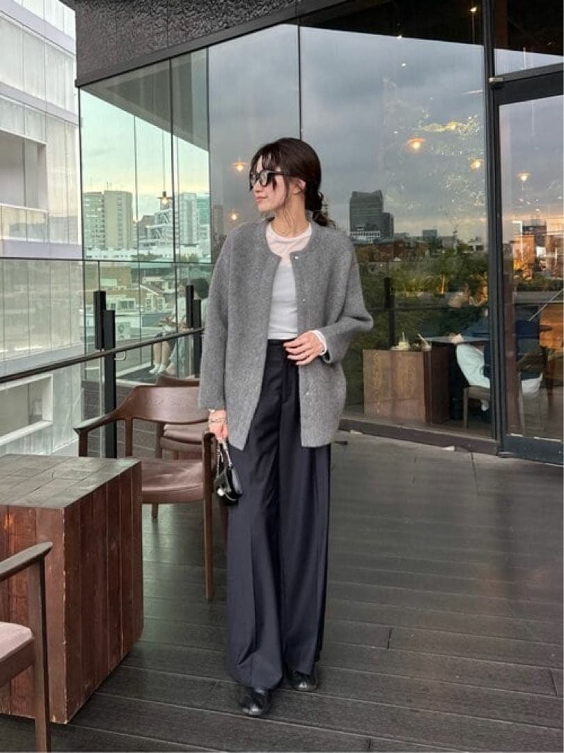 新品 Whim Gazette ウィム ガゼット ニットジャケット グレー