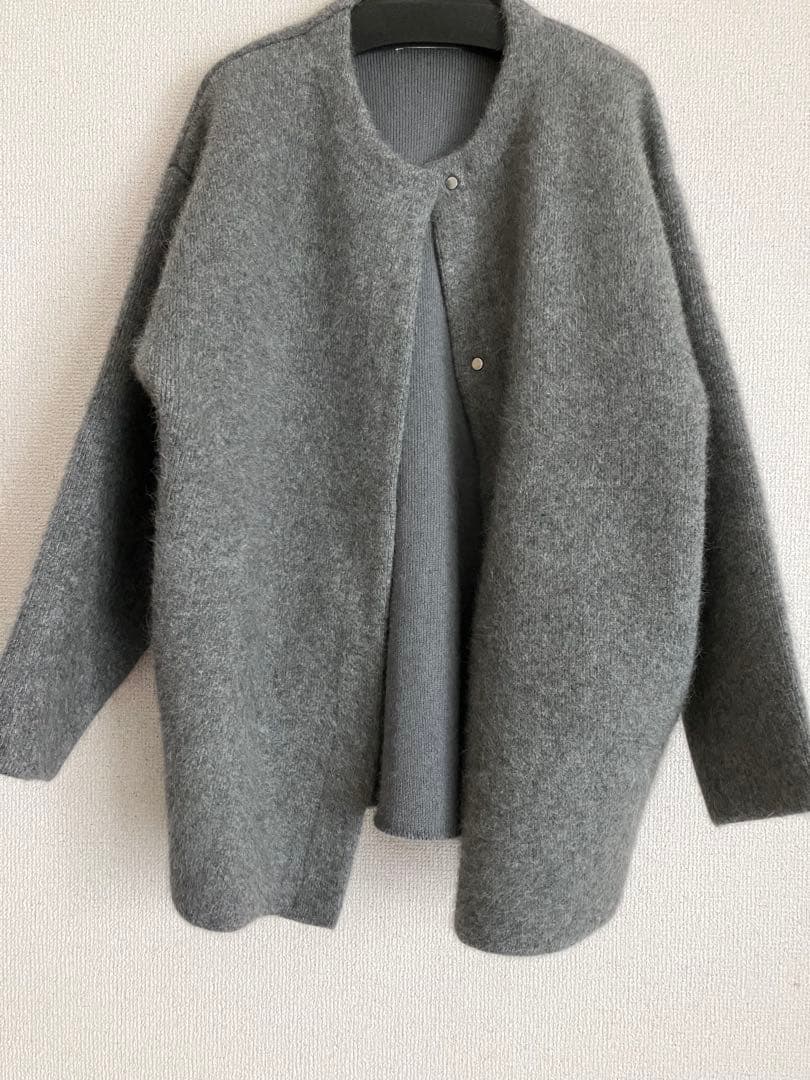 新品 Whim Gazette ウィム ガゼット ニットジャケット グレー