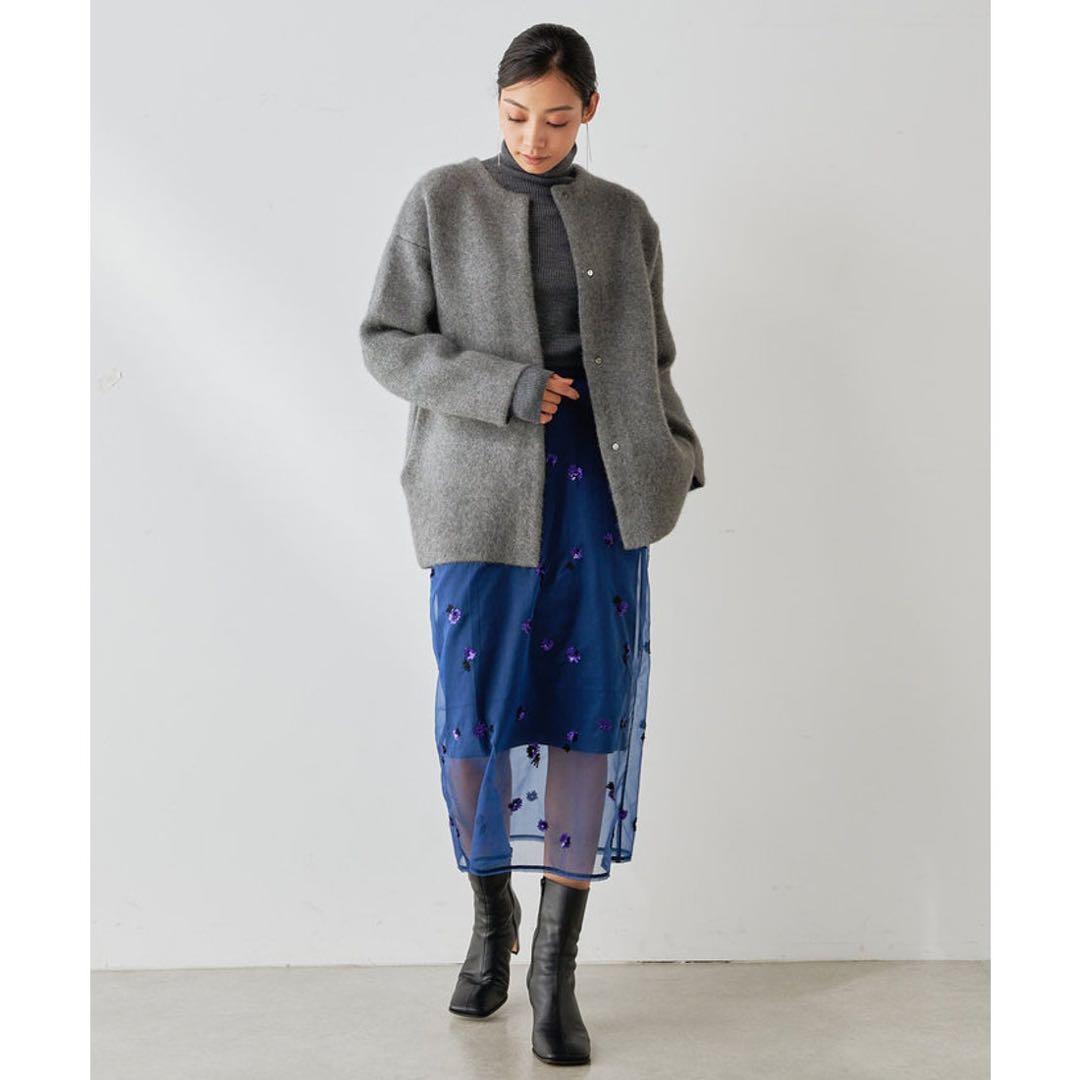 新品 Whim Gazette ウィム ガゼット ニットジャケット グレー