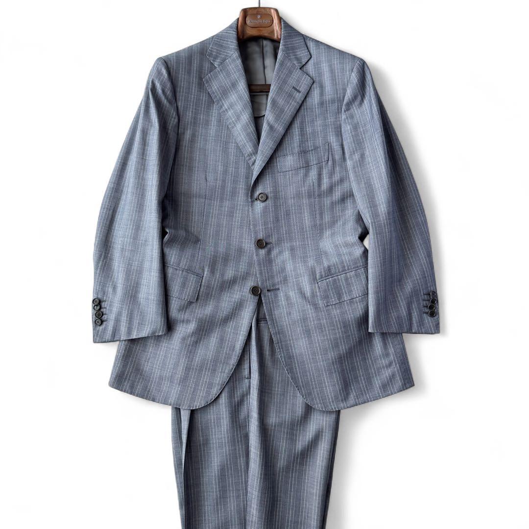 チェーザレ アットリーニ チェザレ ストライプ セットアップ スーツ 相当 L