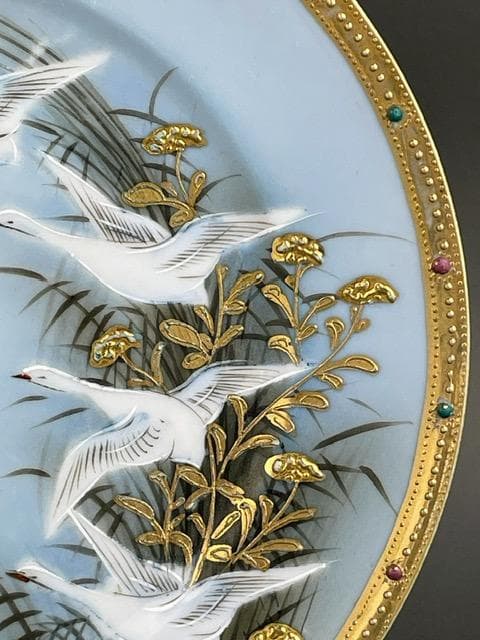 【専用】オールドニッポン 志水禄之助商店 21.9㎝ 白鳥 ガチョウ プレート