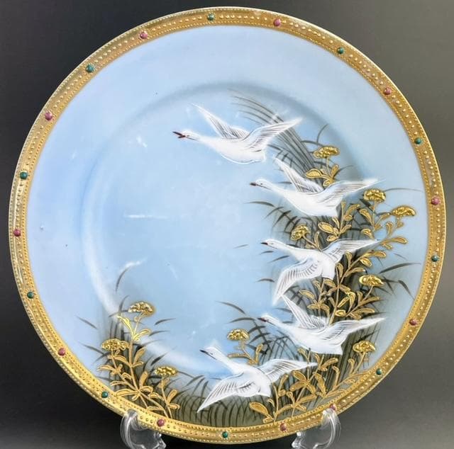 【専用】オールドニッポン 志水禄之助商店 21.9㎝ 白鳥 ガチョウ プレート