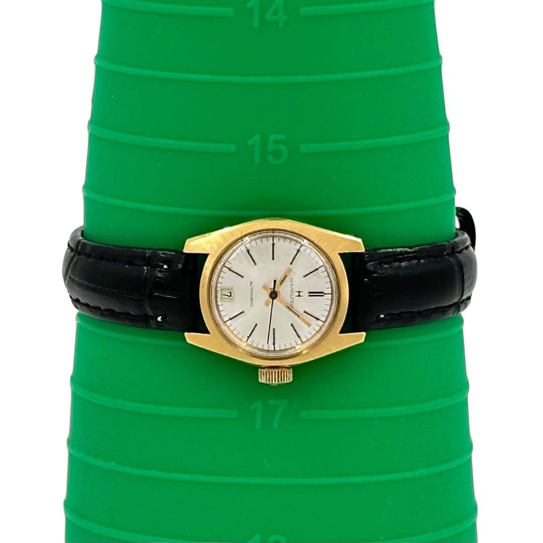 ハミルトン　腕時計　レディース　新品ベルト　ラウンド　ゴールド　クオーツ