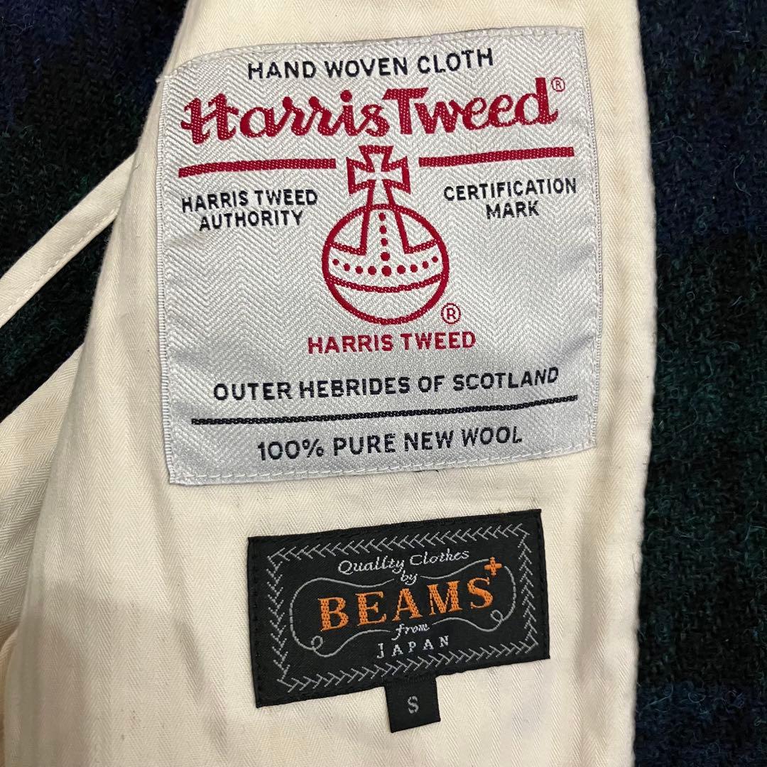 お*す様 BEAMS + ハリスツイード テーラードジャケット ブラックウォッチ