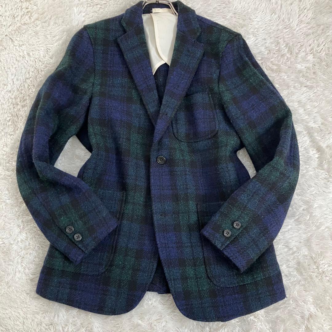 お*す様 BEAMS + ハリスツイード テーラードジャケット ブラックウォッチ