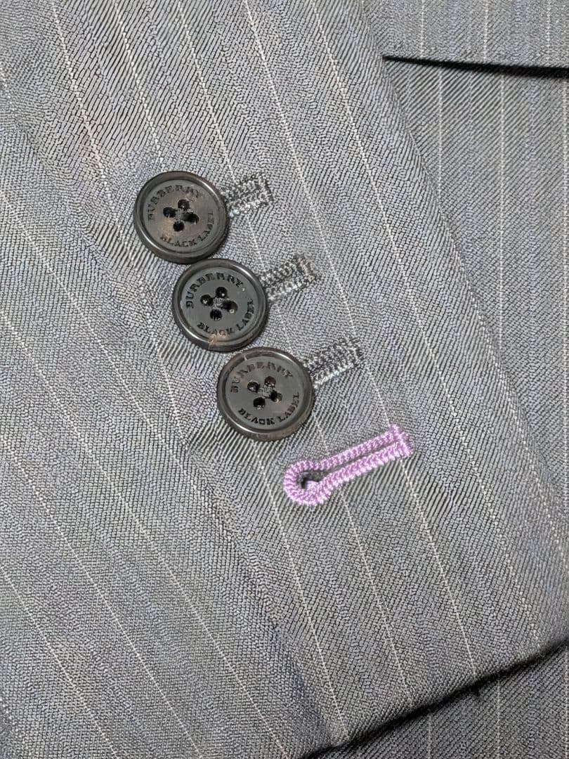 美品　BURBERRY BLACK LABEL 三つ揃えスーツ グレー L