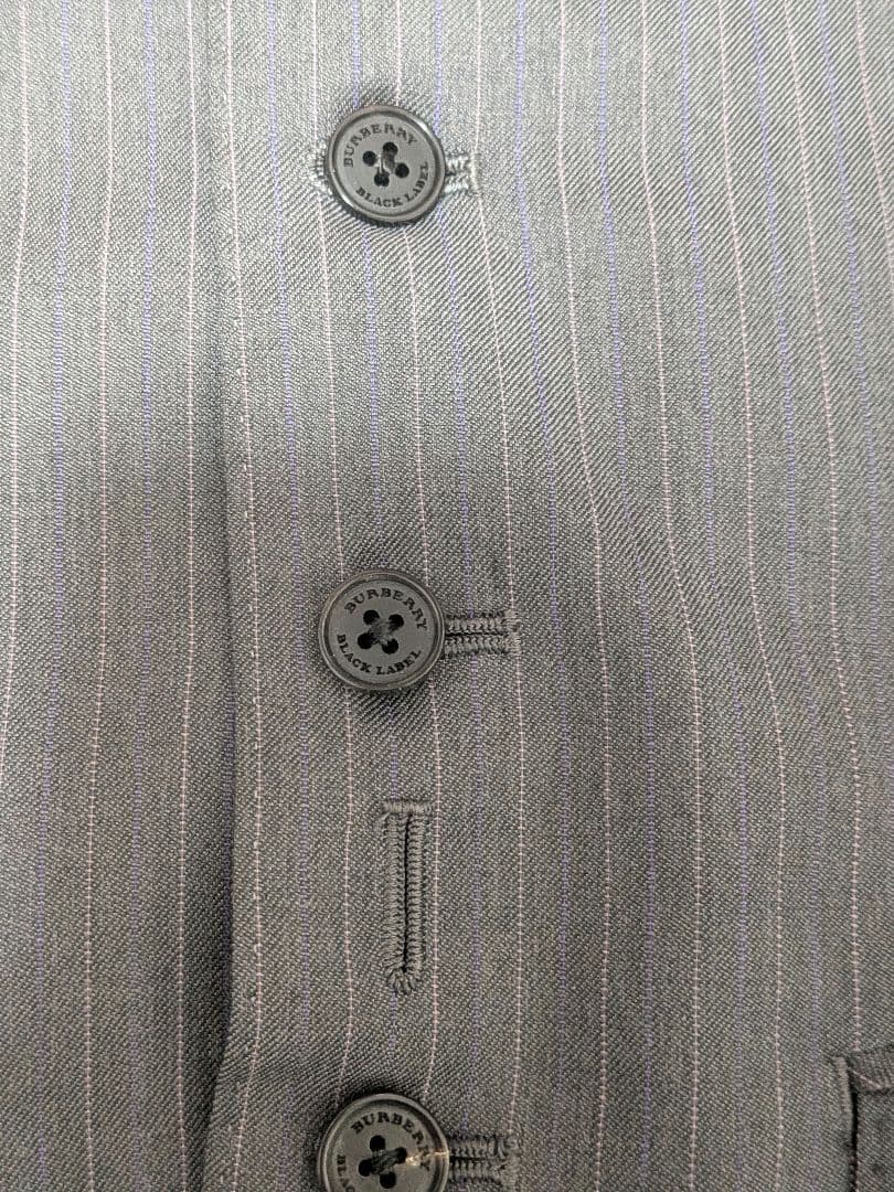 美品　BURBERRY BLACK LABEL 三つ揃えスーツ グレー L