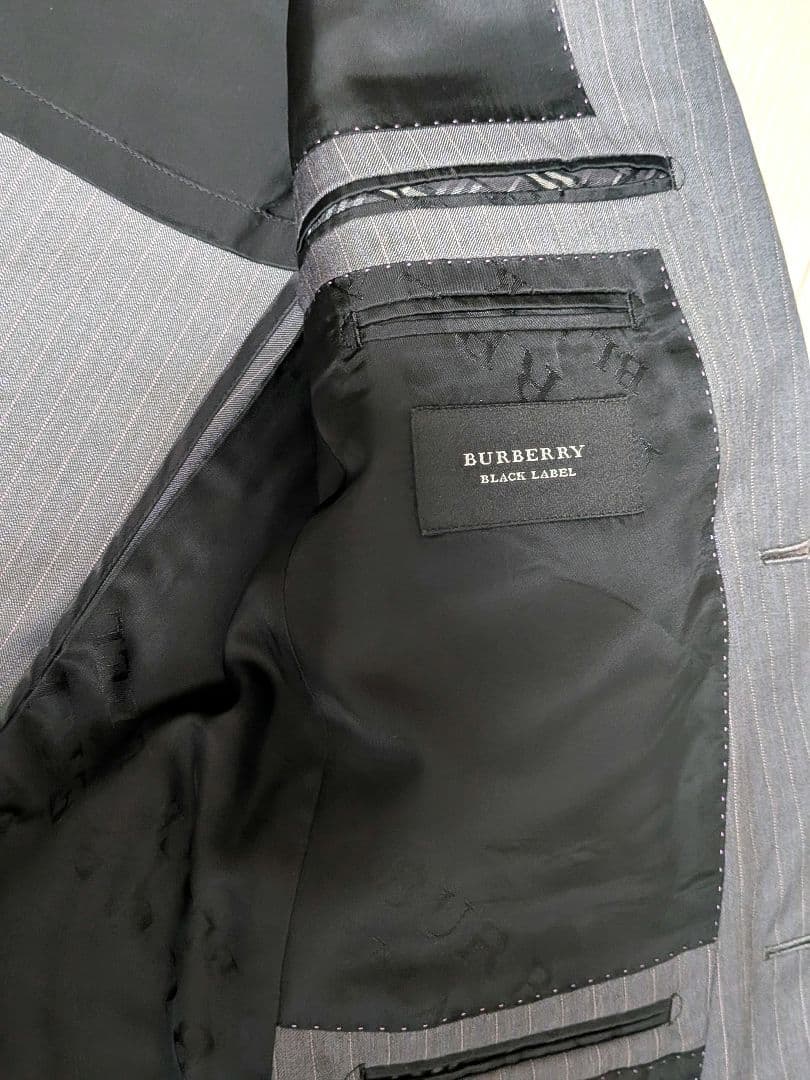 美品　BURBERRY BLACK LABEL 三つ揃えスーツ グレー L