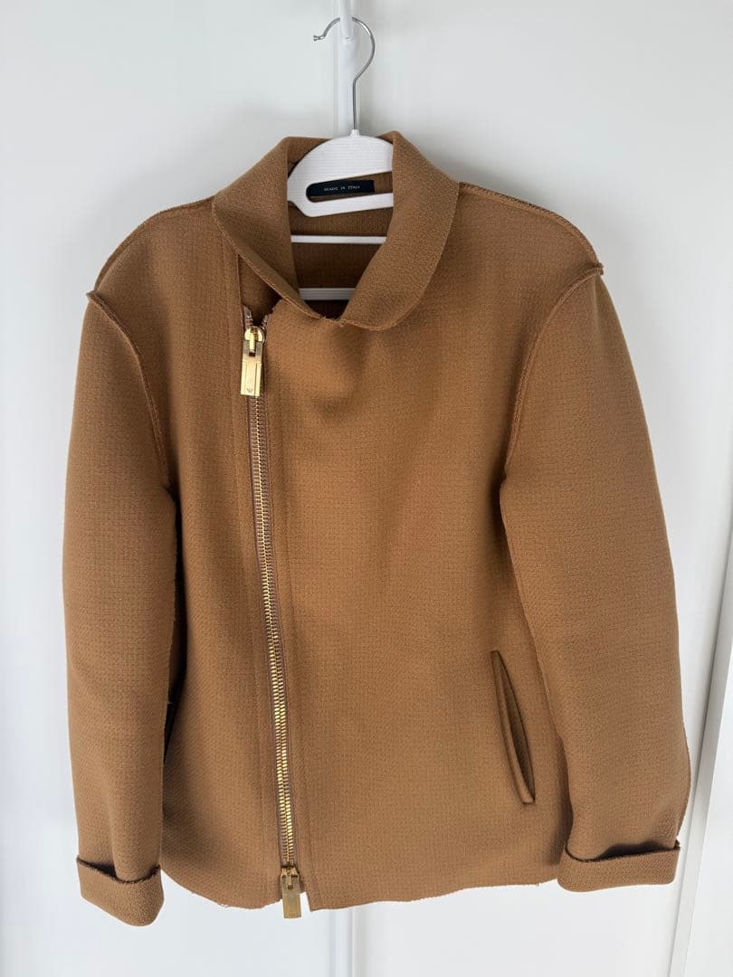 アルマーニ　ベージュ ジップアップジャケット イタリア製