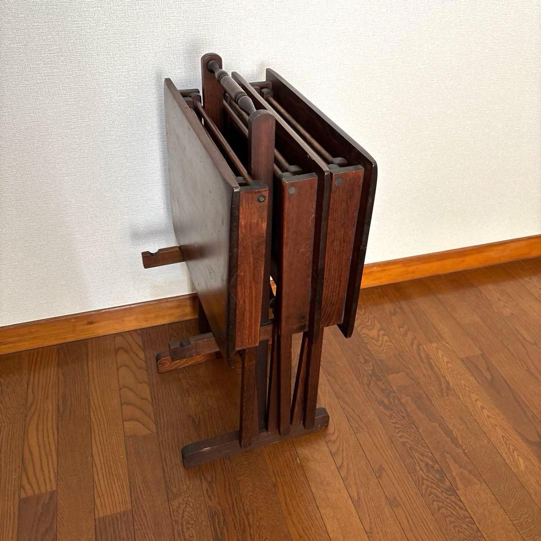 【専用商品】　　　　　　アンティーク 格納式 フォールディング サイドテーブル