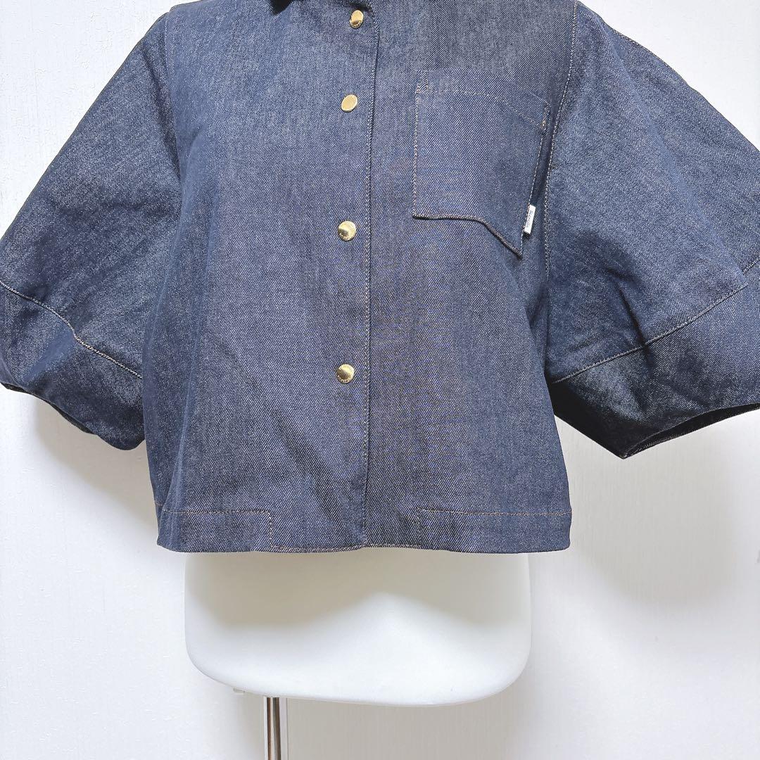 【セントセシリア】美品 ガーリッシュ ランタンデニムジャケット バルーン F