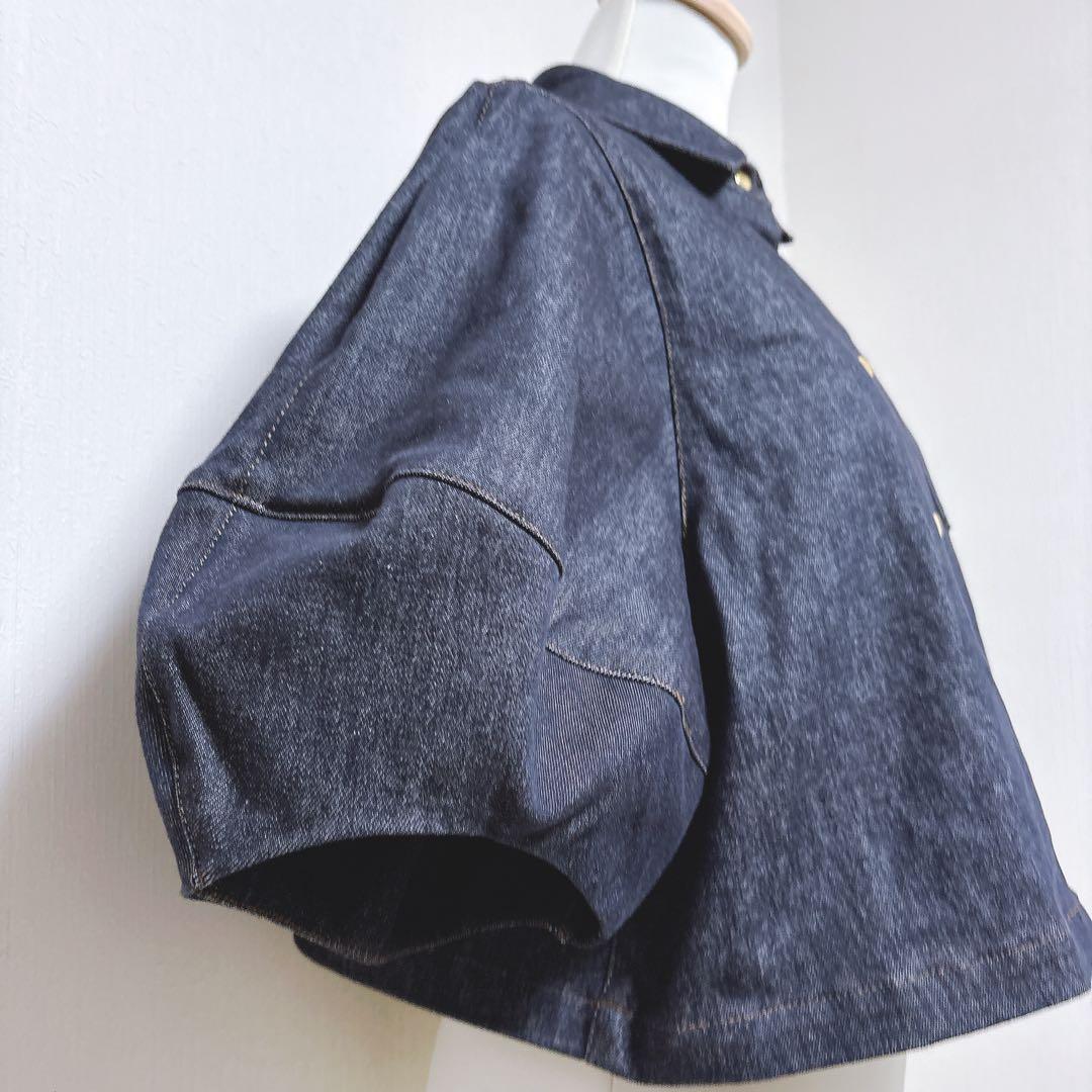 【セントセシリア】美品 ガーリッシュ ランタンデニムジャケット バルーン F