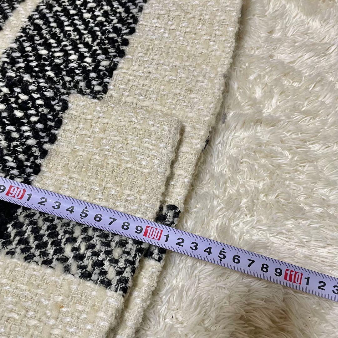 完売品‼️VALENTINO ROMA ツイードロングコート　チェック　ストライプ