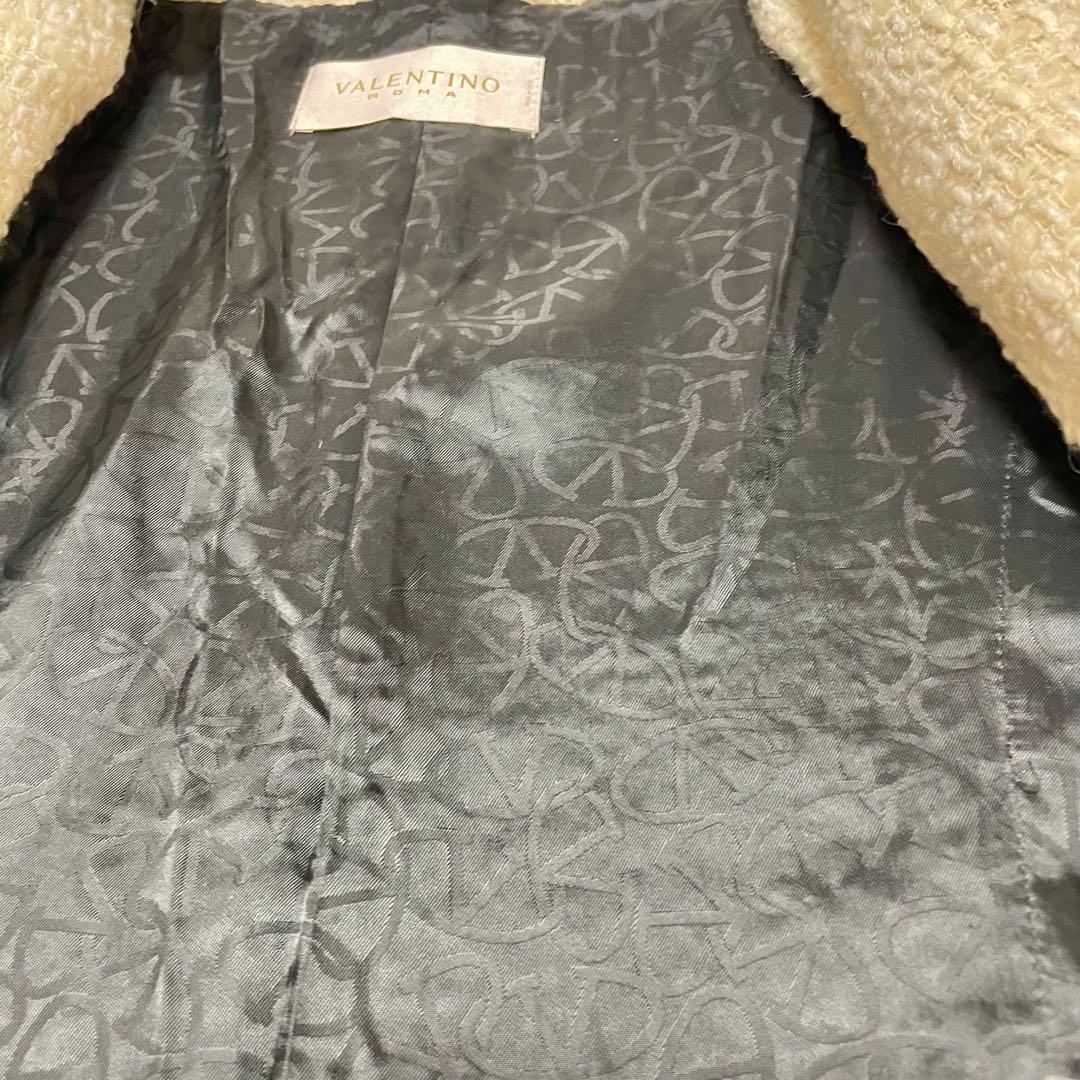 完売品‼️VALENTINO ROMA ツイードロングコート　チェック　ストライプ