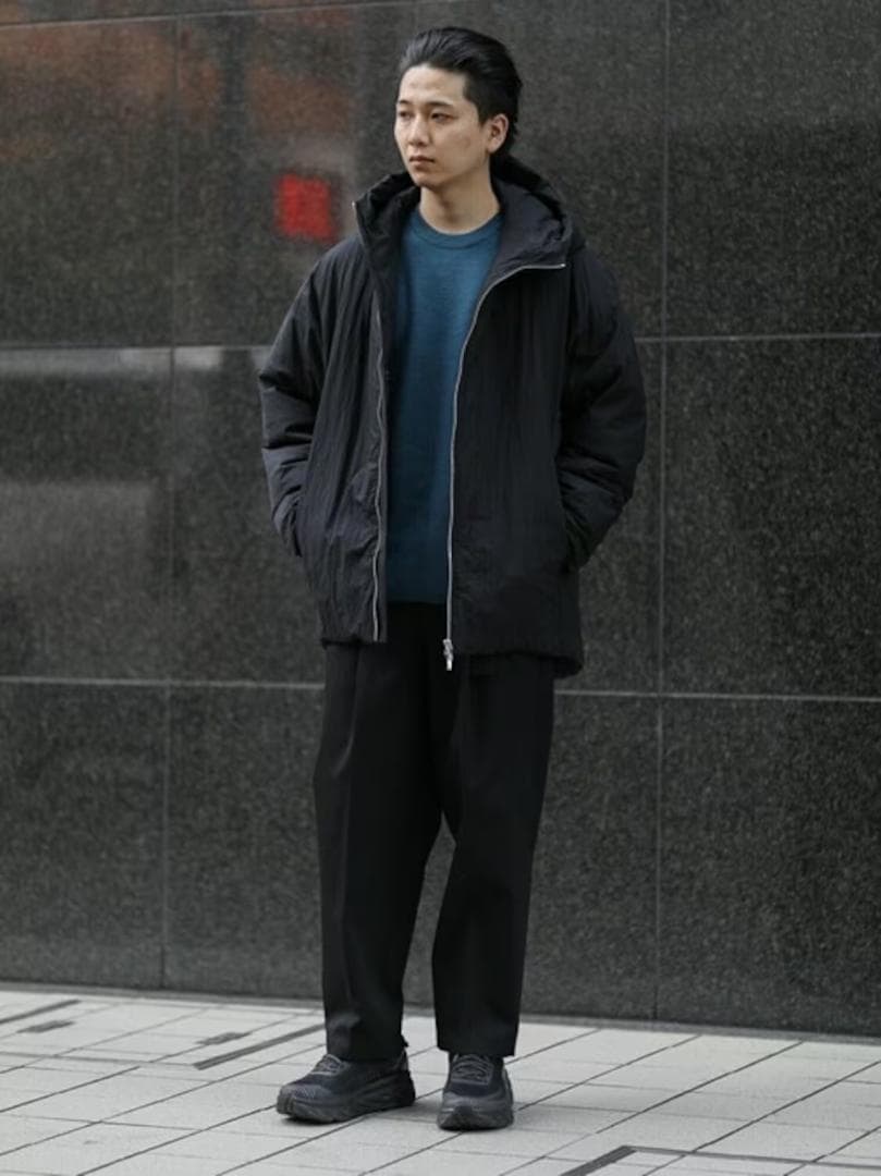 ATTACHMENT ウールギャバジン2プリーツテーパードフィットトラウザーズ