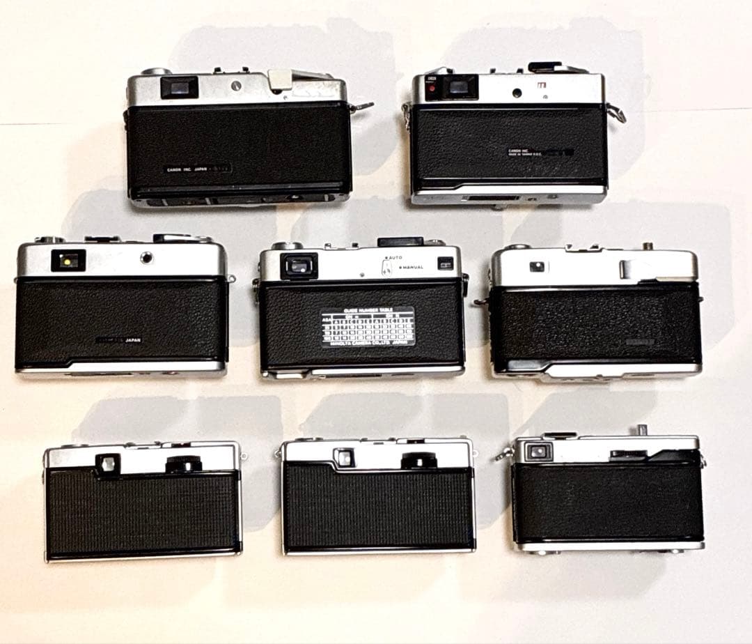 フィルムカメラ 8台セット　キャノン／オリンパス／ミノルタ／ヤシカ／Petri