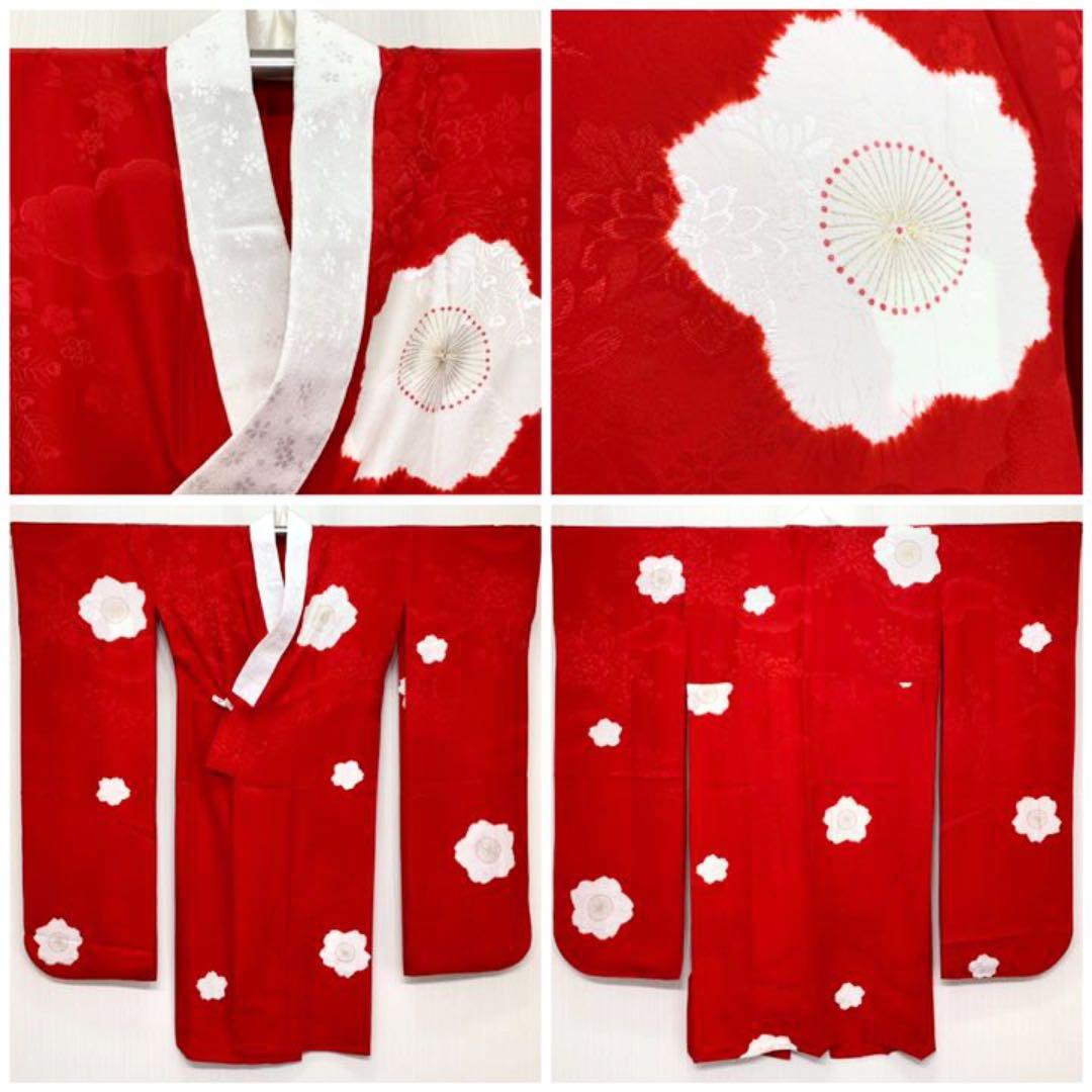 華紋様　正絹【綸子】振袖　フルセット