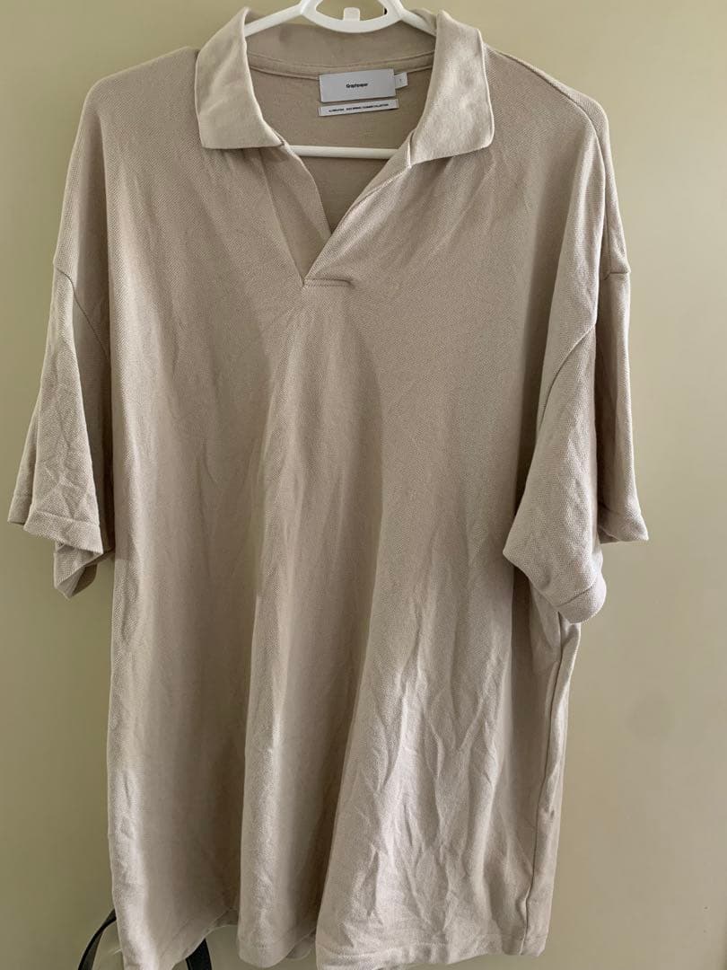 GraphPaper 25ssベージュ ポロシャツ サイズ1