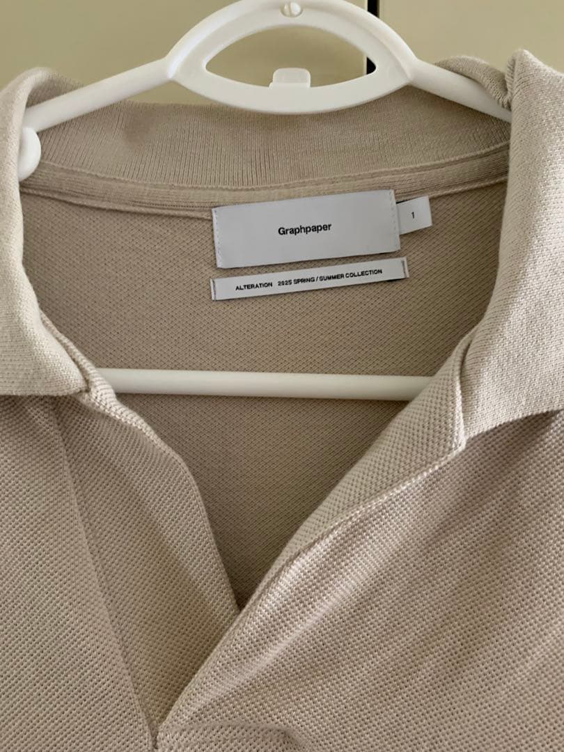 GraphPaper 25ssベージュ ポロシャツ サイズ1