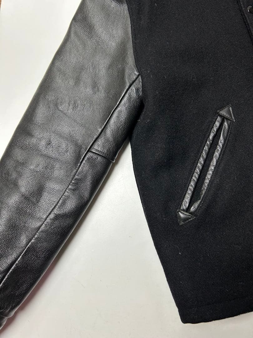 GOLDEN BEAR GB sport ウールレザー スタジャン ブラック　S