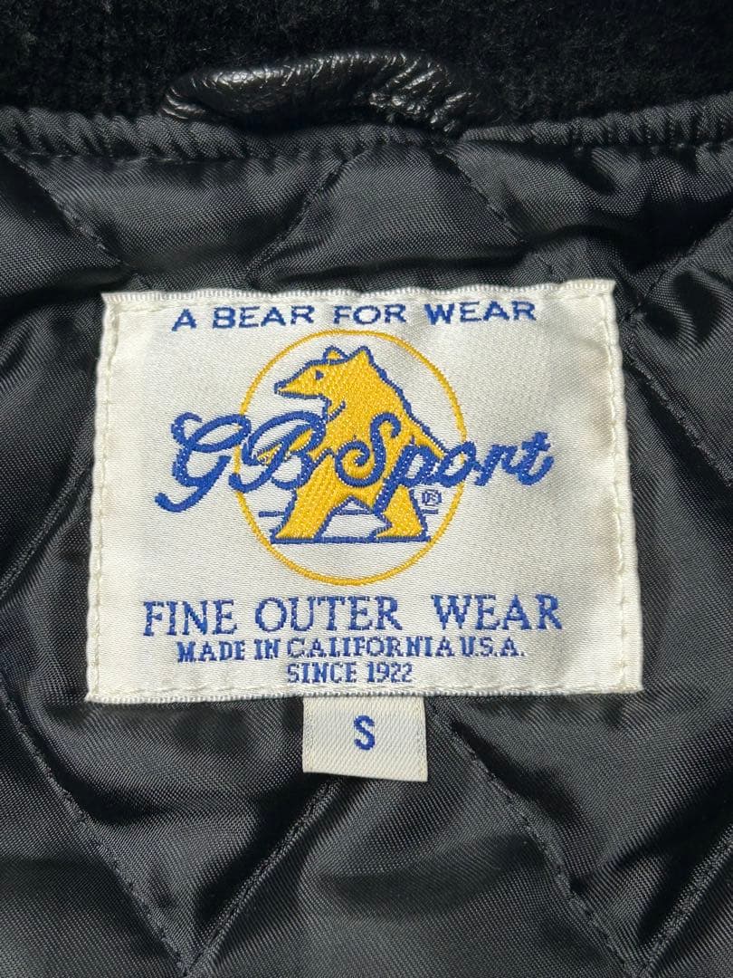 GOLDEN BEAR GB sport ウールレザー スタジャン ブラック　S