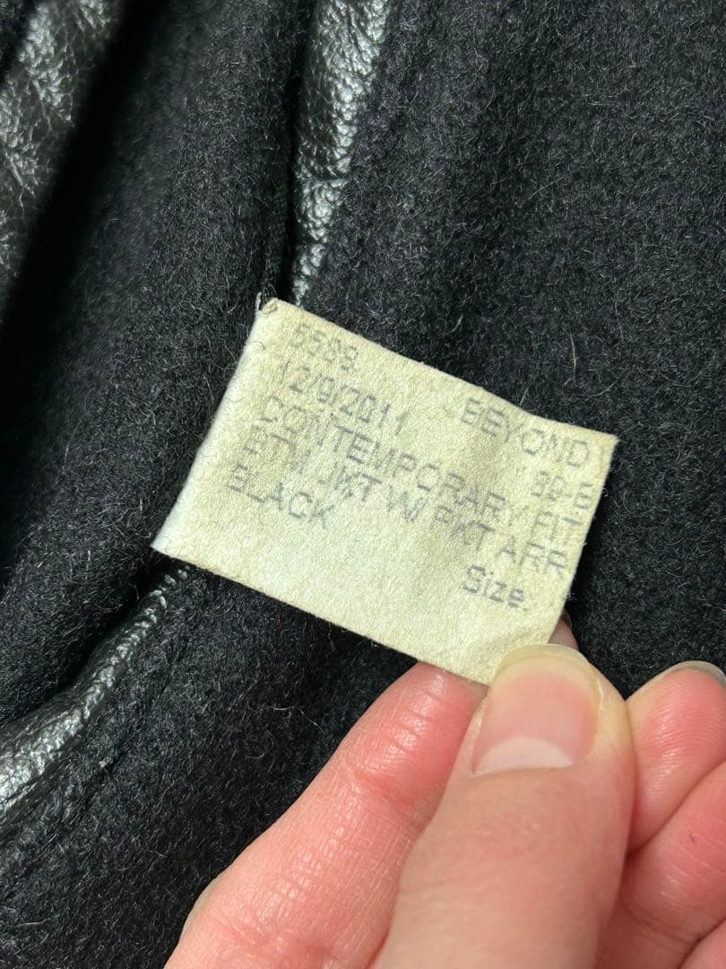 GOLDEN BEAR GB sport ウールレザー スタジャン ブラック　S