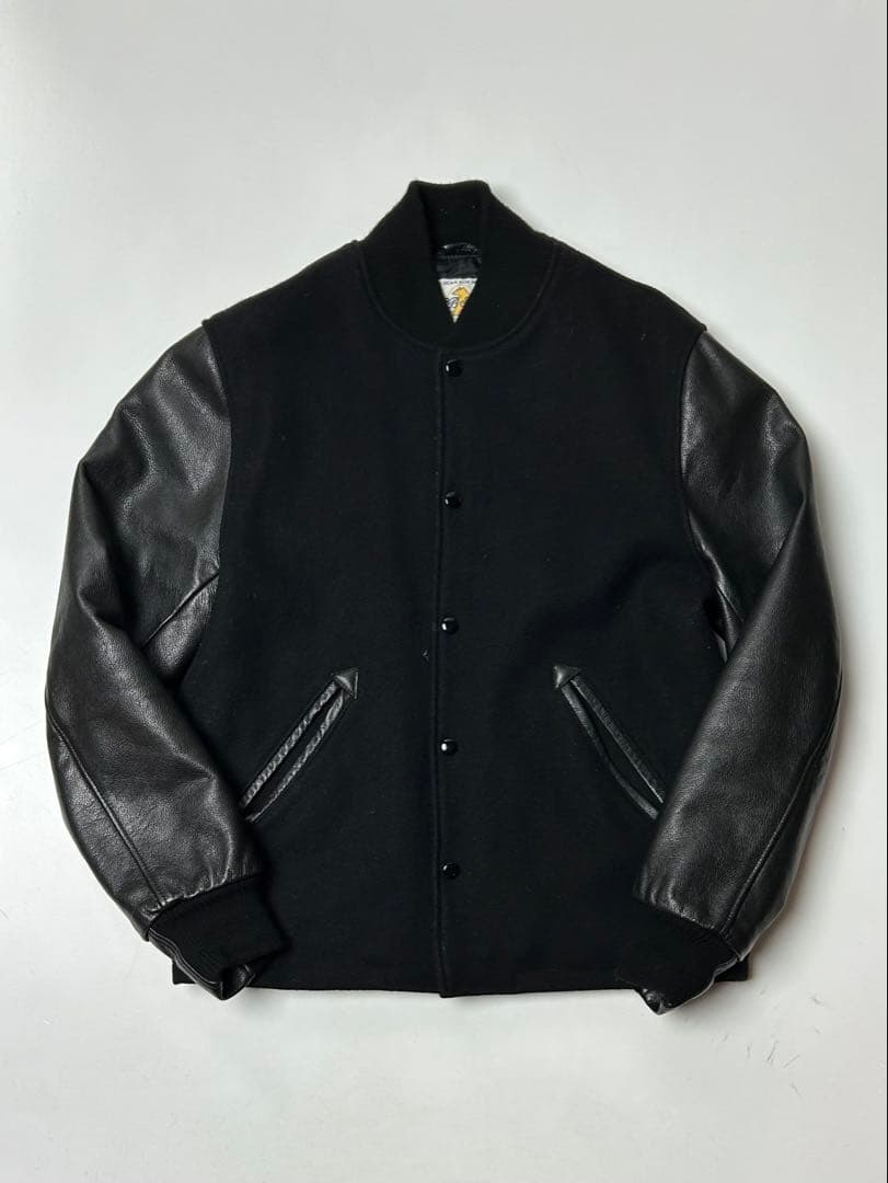 GOLDEN BEAR GB sport ウールレザー スタジャン ブラック　S