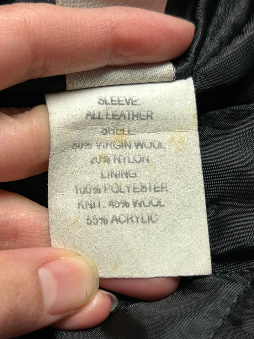 GOLDEN BEAR GB sport ウールレザー スタジャン ブラック　S