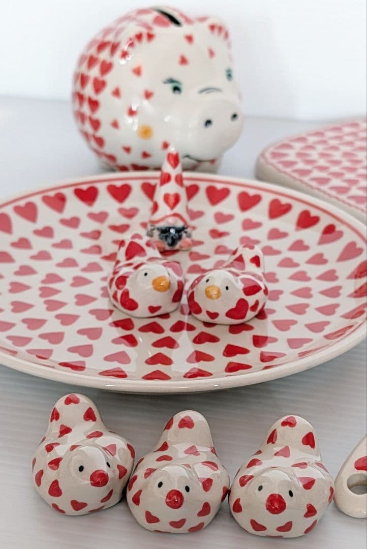 ポーリッシュポタリー ハートセット♡.*・゜