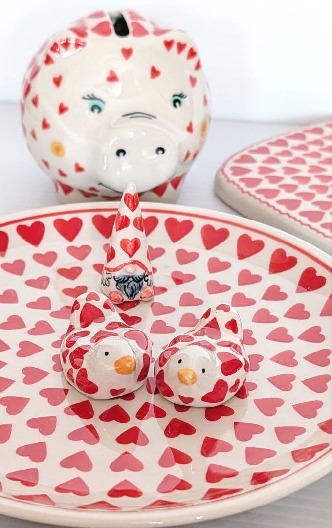 ポーリッシュポタリー ハートセット♡.*・゜