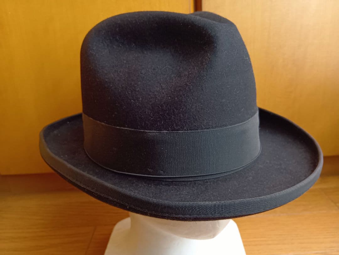 t*a様 Borsalino ボルサリーノ ホンブルグ ブラック 59サイズ