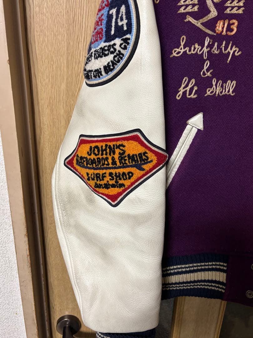 ホワイツビル サーフ ジャンキーズ スタジャン フルデコ 袖革 レア 40 貴重