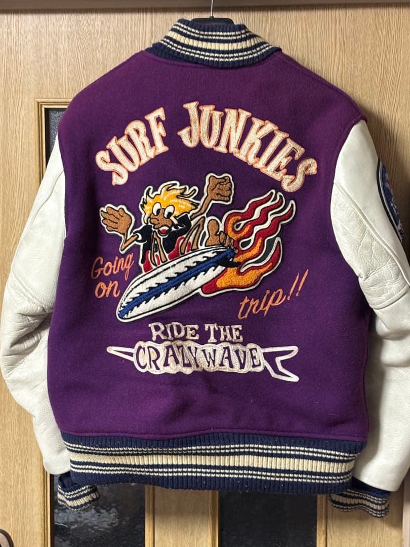 ホワイツビル サーフ ジャンキーズ スタジャン フルデコ 袖革 レア 40 貴重