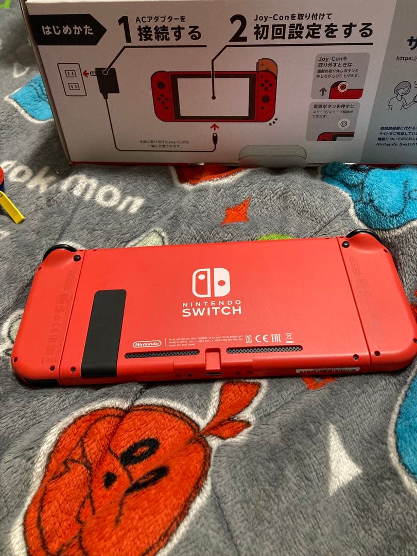 H*a様 Switch本体 マリオレッド×ブルー 付属品全てあり