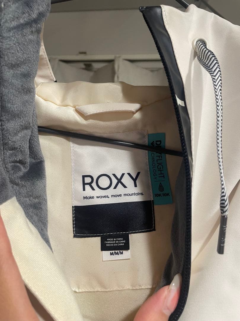 【妃菜】ROXY スノボウェア（白✖︎ピンクベージュ）セット_2025購入