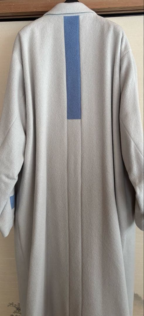 トーマスマグパイアンゴラコート ロングコート ライトグレー