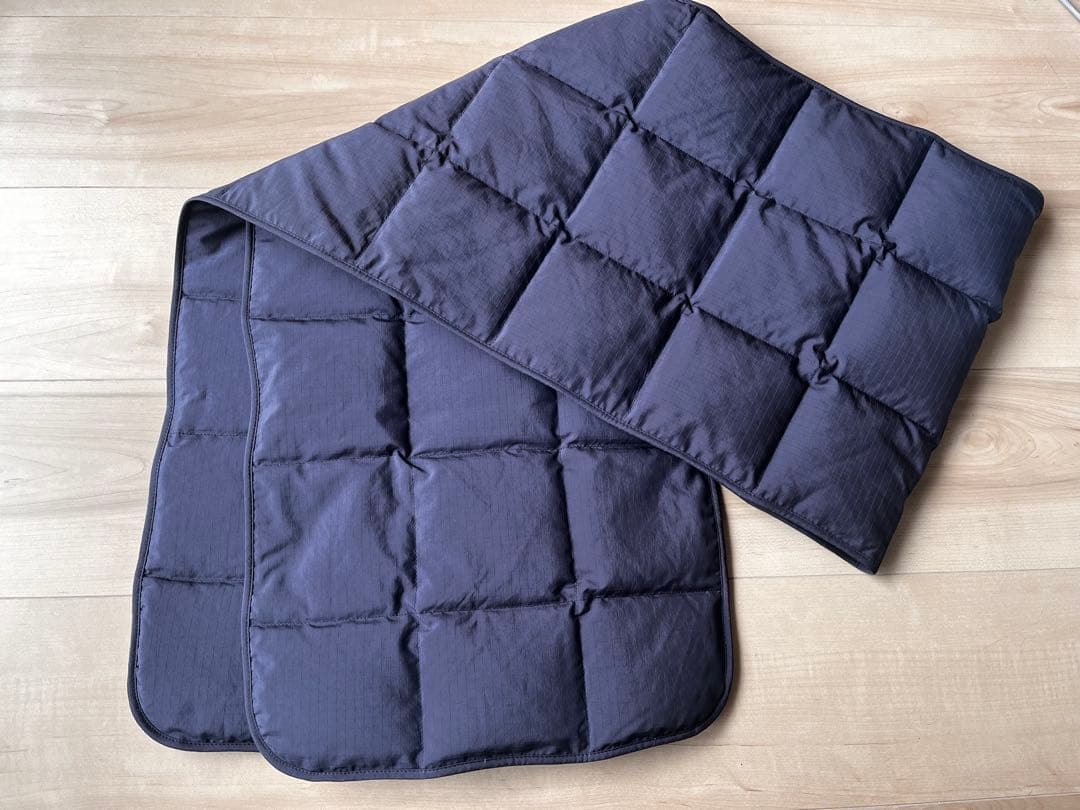 JIL SANDER+ ネイビー キルティングダウンマフラー