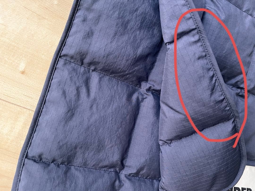 JIL SANDER+ ネイビー キルティングダウンマフラー