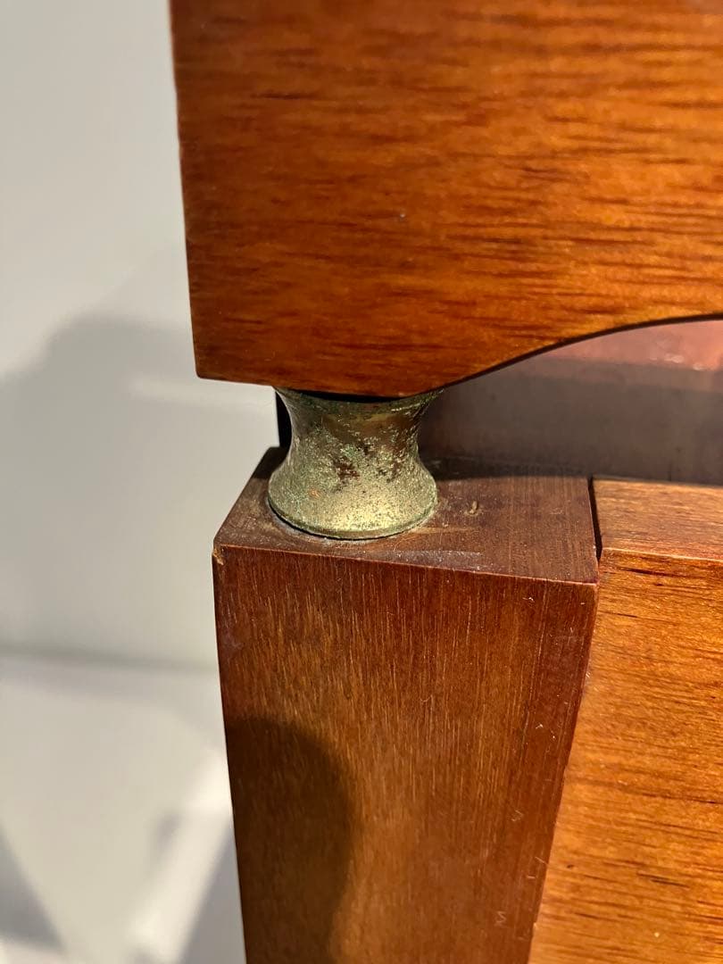 オールド・コイズミの木製コンソールテーブル、レトロ、キツツキ、天童木工、