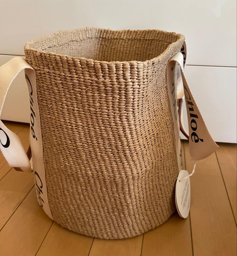 Chloé(クロエ) ウッディ ホワイト かごバッグ　未使用品