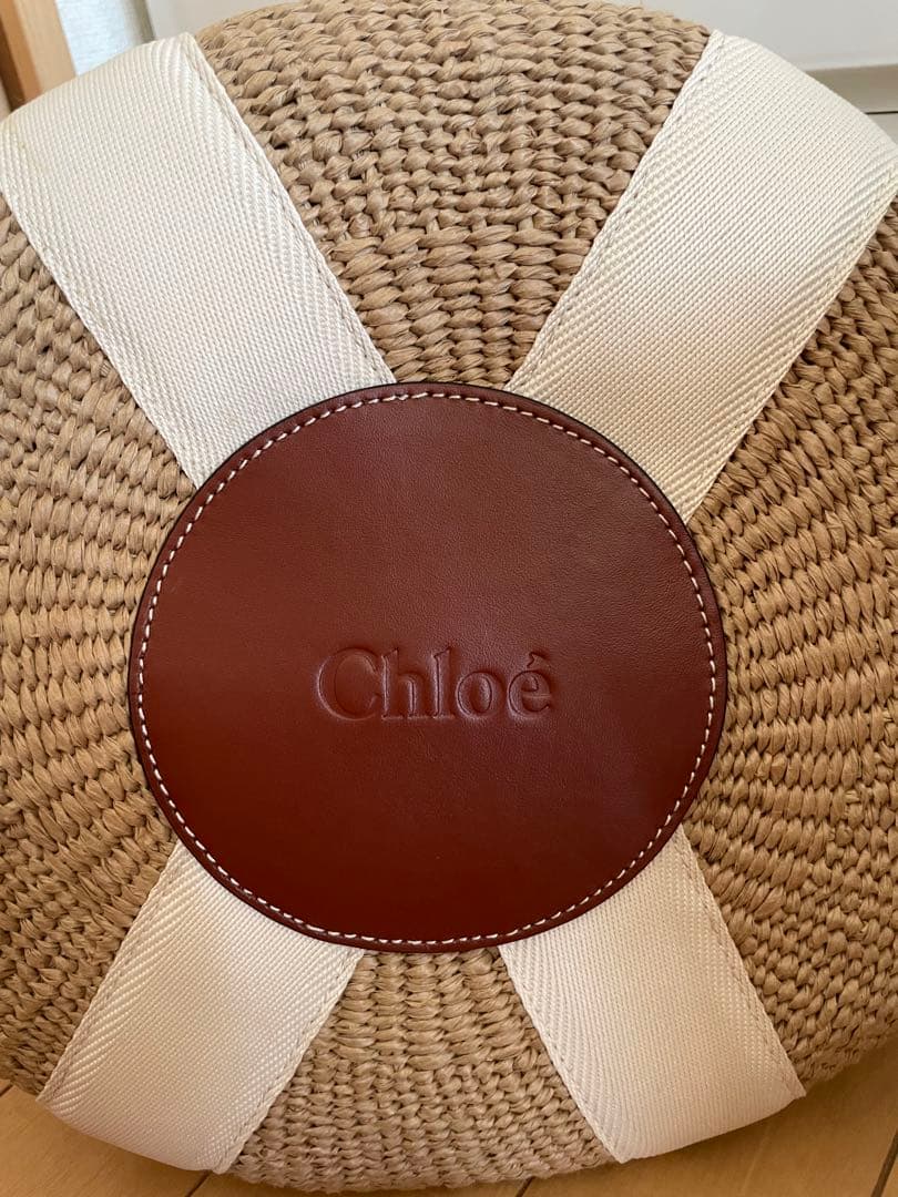 Chloé(クロエ) ウッディ ホワイト かごバッグ　未使用品