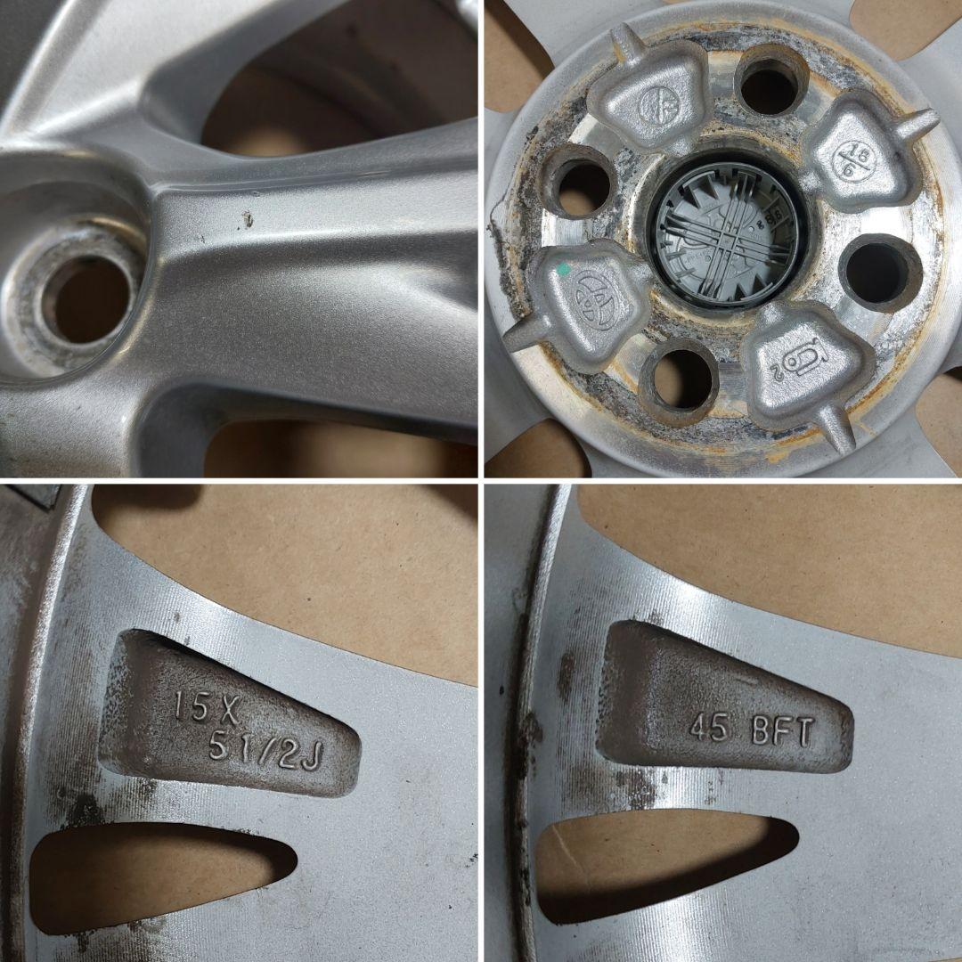 トヨタ　130系　ヴィッツ　純正　アルミホイール　2本　①