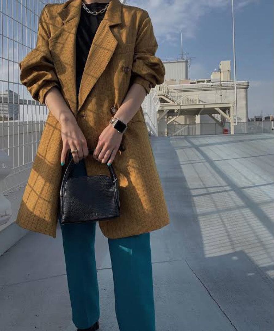 【sya】美品Ameri BIG GATHER PAPA JACKET