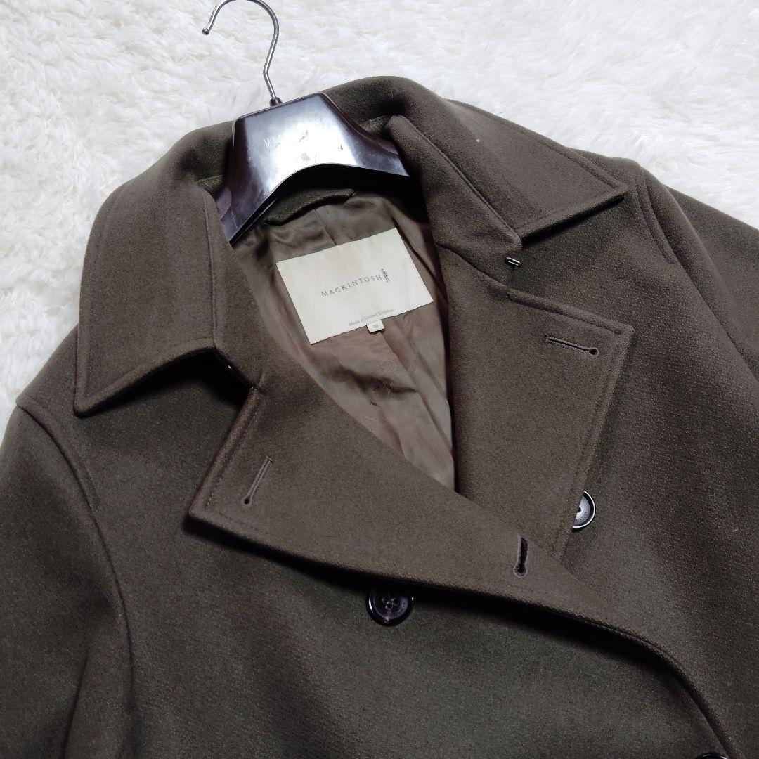 美品 マッキントッシュ フェトラー ウールトレンチ 36 M カーキ ベルト